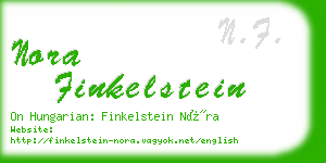 nora finkelstein business card